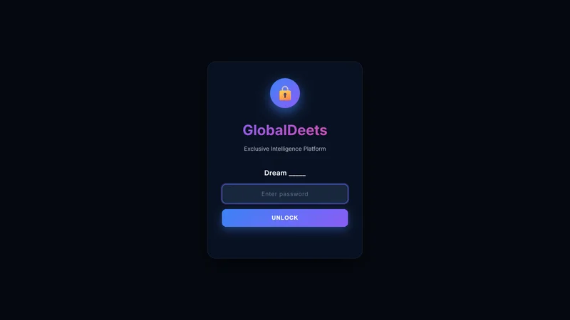 GlobalDeets research and intelligence interface